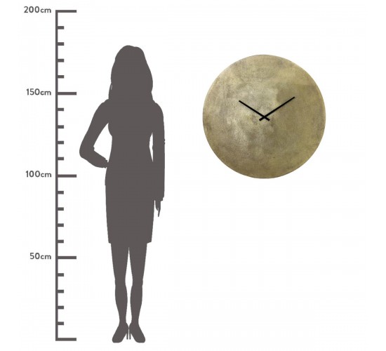 Ρολόι Τοίχου ArteLibre Χρυσό Μέταλλο 75x3x75cm