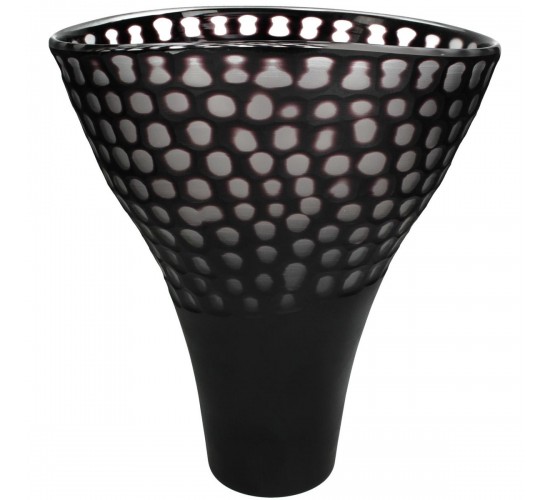 Βάζο ArteLibre Μαύρο Γυαλί 33x26x38cm