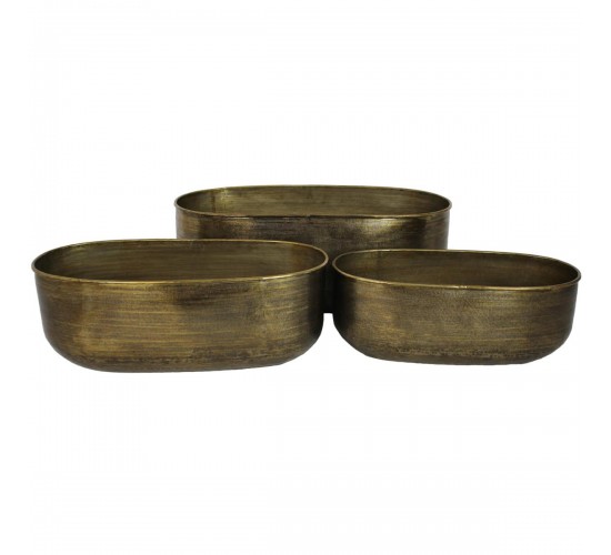 Κασπώ ArteLibre Μπρονζέ Μέταλλο 74x34.5x29cm Σετ 3Τμχ