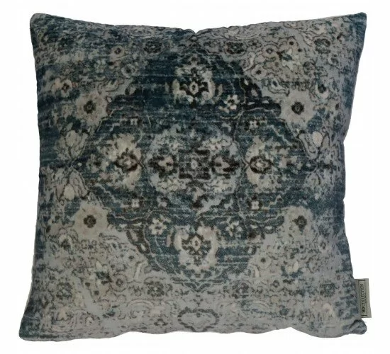 Μαξιλάρι Vintage Μπλε Βελούδο 45x45cm Μαξιλάρι Vintage Μπλε Βελούδο 45x45cm