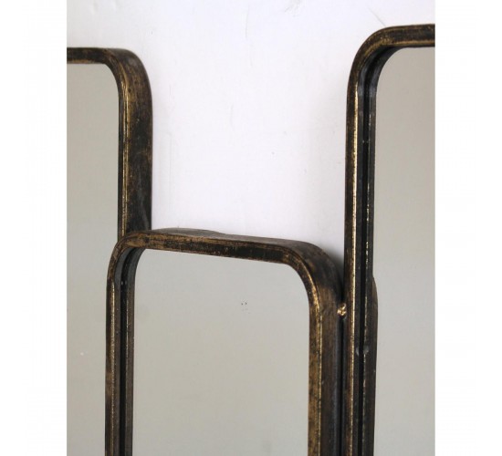 Καθρέπτης ArteLibre Καφέ Μέταλλο 100x4.5x60cm