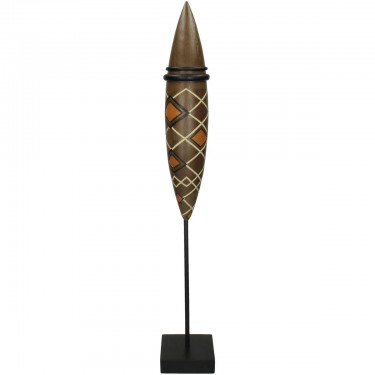 Διακοσμητικό ArteLibre Tribal Καφέ Polyresin 10X10X65cm
