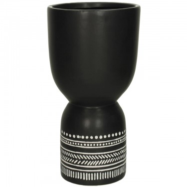 Κασπώ ArteLibre Tribal Μαύρο Κεραμικό 17x17x32.5cm