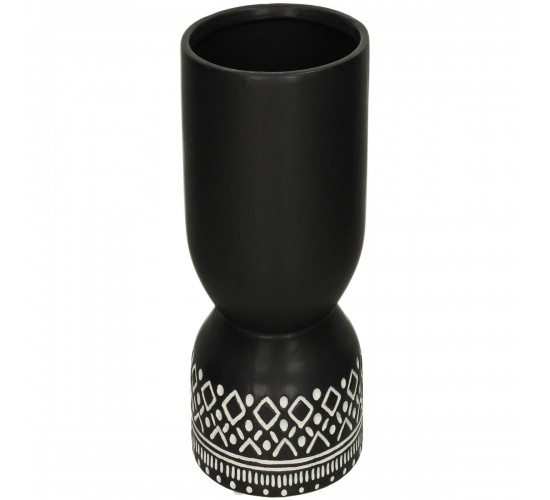 Κασπώ ArteLibre Tribal Μαύρο Κεραμικό 15x15x27.5cm