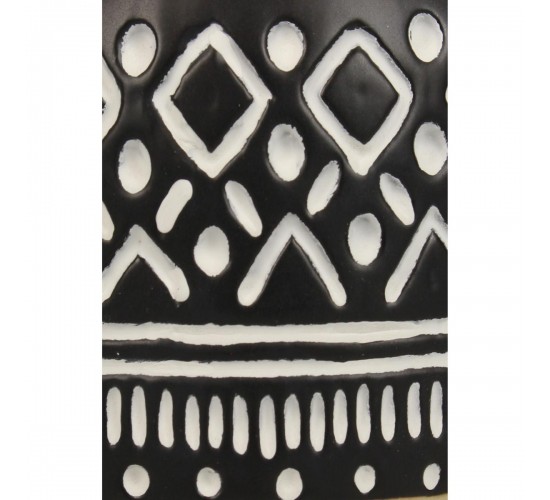 Κασπώ ArteLibre Tribal Μαύρο Κεραμικό 15x15x27.5cm