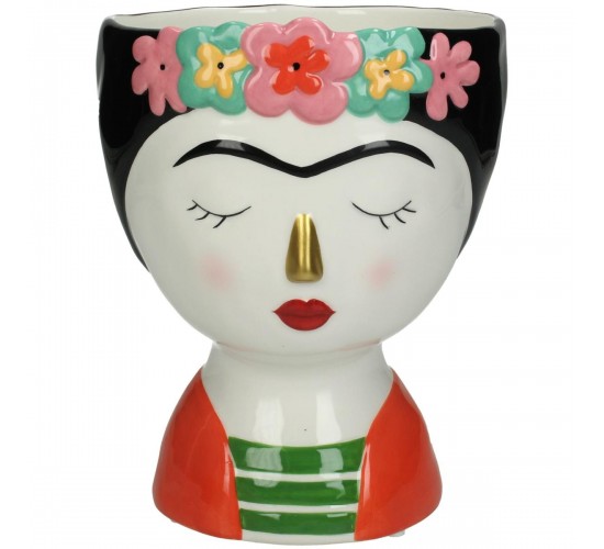 Κασπώ ArteLibre Γυναίκα Με Λουλούδια Πολύχρωμο Δολομίτης 15.6x15.5x19.5cm