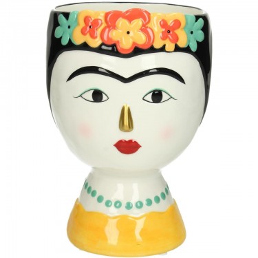 Κασπώ ArteLibre Γυναίκα Με Λουλούδια Πολύχρωμο Δολομίτης 15x14.3x20.5cm