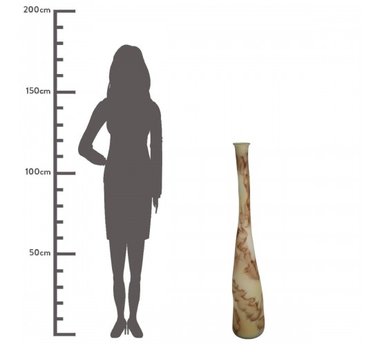 Βάζο ArteLibre Καφέ Ανακυκλωμένο Γυαλί 18x18x120cm