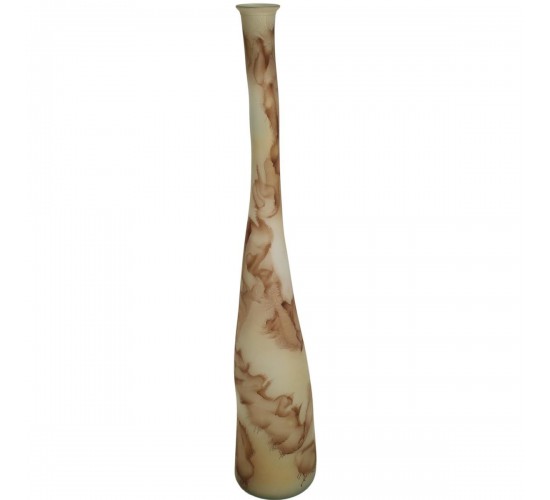 Βάζο ArteLibre Καφέ Ανακυκλωμένο Γυαλί 18x18x120cm