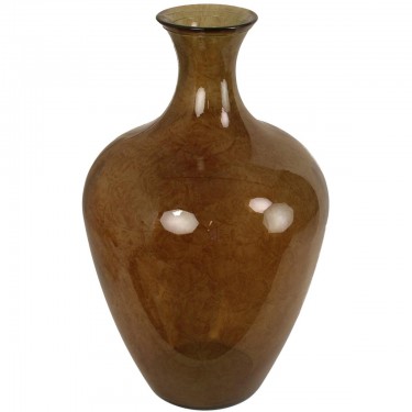 Βάζο ArteLibre Καφέ Ανακυκλωμένο Γυαλί 40x40x65cm