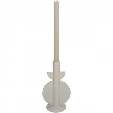 Κηροπήγιο ArteLibre Ιβουάρ Polyresin 13x9x22cm