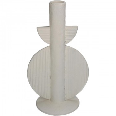 Κηροπήγιο ArteLibre Ιβουάρ Polyresin 13x9x22cm