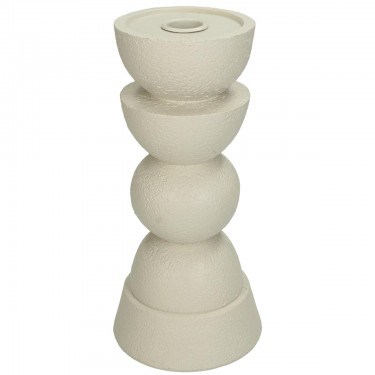 Κηροπήγιο ArteLibre Στολίδι Ιβουάρ Polyresin 11x11x23cm