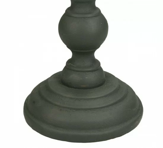Κηροπήγιο Γκρι Polyresin 10x10x28cm Κηροπήγιο Γκρι Polyresin 10x10x28cm