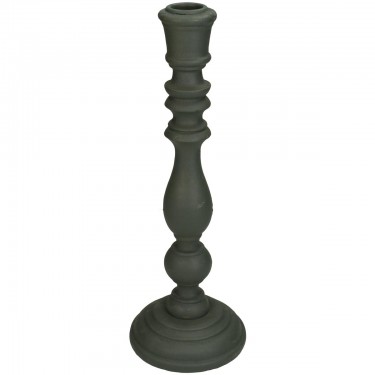 Κηροπήγιο ArteLibre Γκρι Polyresin 10x10x28cm