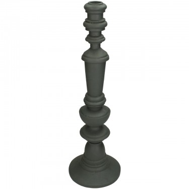 Κηροπήγιο ArteLibre Γκρι Polyresin 13.5x13.5x41cm