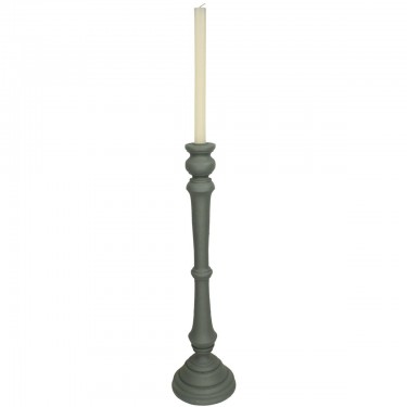 Κηροπήγιο ArteLibre Γκρι Polyresin 15x15x55cm