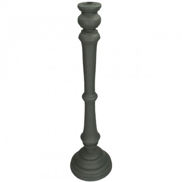 Κηροπήγιο ArteLibre Γκρι Polyresin 15x15x55cm