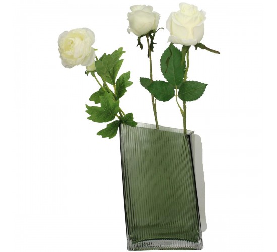 Βάζο ArteLibre Πράσινο Γυαλί 14x9x25cm