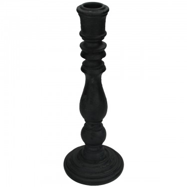 Κηροπήγιο ArteLibre Μαύρο Polyresin 8.5x8.5x24cm