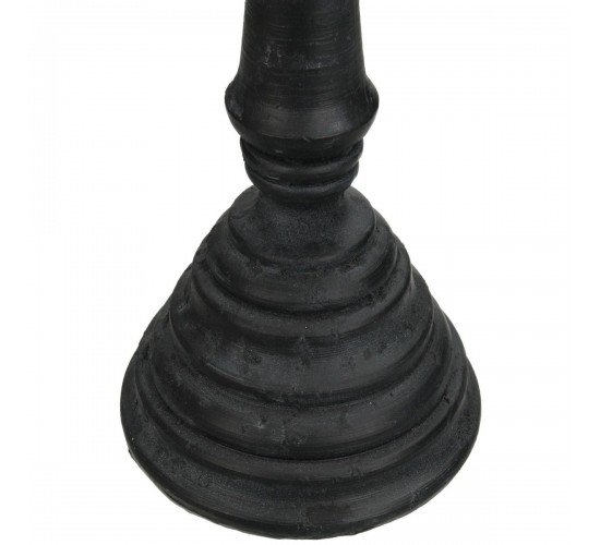 Κηροπήγιο Μαύρο Polyresin 10x10x28cm Κηροπήγιο Μαύρο Polyresin 10x10x28cm