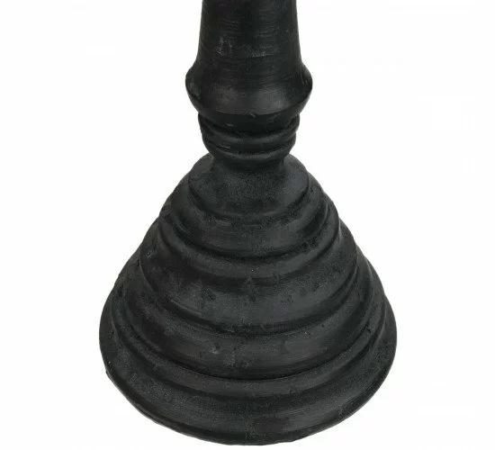 Κηροπήγιο Μαύρο Polyresin 10x10x28cm Κηροπήγιο Μαύρο Polyresin 10x10x28cm