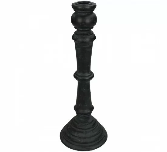 Κηροπήγιο Μαύρο Polyresin 10x10x28cm Κηροπήγιο Μαύρο Polyresin 10x10x28cm
