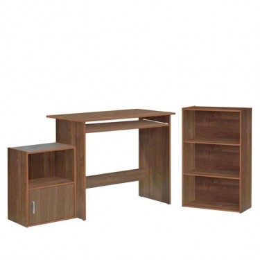 Γραφείο Σετ ArteLibre CYGNUS Καφέ 90x50x75/50x23x80/41x29x54cm