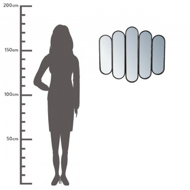 Καθρέπτης ArteLibre Μαύρο Μέταλλο 65.5x5x56cm