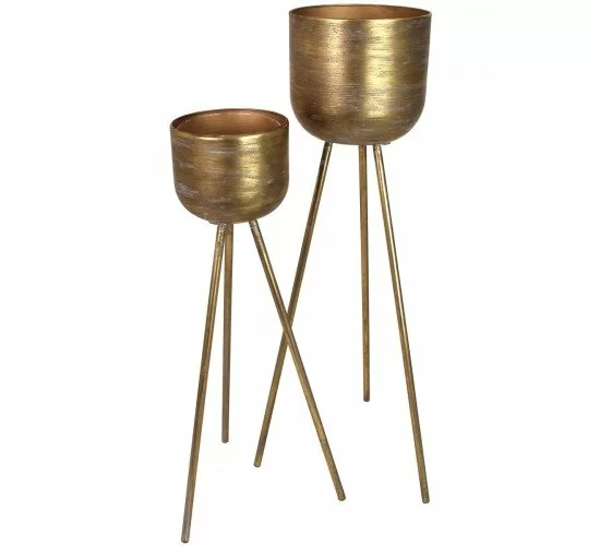 Κασπώ Χρυσό Μέταλλο 26.5x26.5x101cm Σετ 2Τμχ Κασπώ Χρυσό Μέταλλο 26.5x26.5x101cm Σετ 2Τμχ