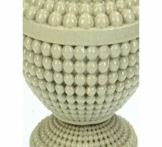 Κηροπήγιο Χάντρες Μπεζ Polyresin 10.8x10.8x19.3cm Κηροπήγιο Χάντρες Μπεζ Polyresin 10.8x10.8x19.3cm