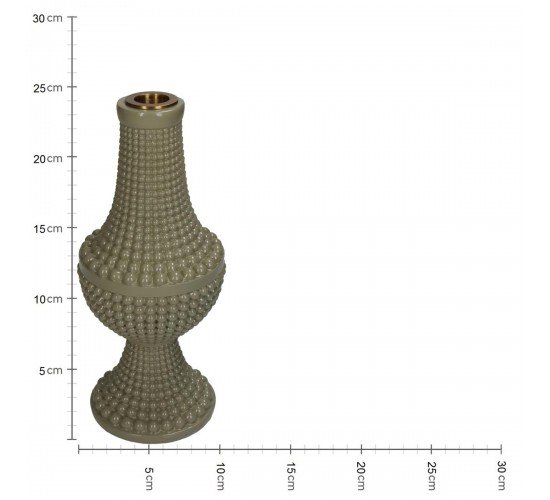 Κηροπήγιο Χάντρες Πράσινο Polyresin 10x10x23.3cm Κηροπήγιο Χάντρες Πράσινο Polyresin 10x10x23.3cm