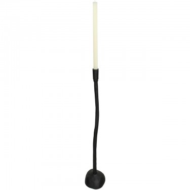 Κηροπήγιο ArteLibre Μαύρο Αλουμίνιο 14x13x52cm