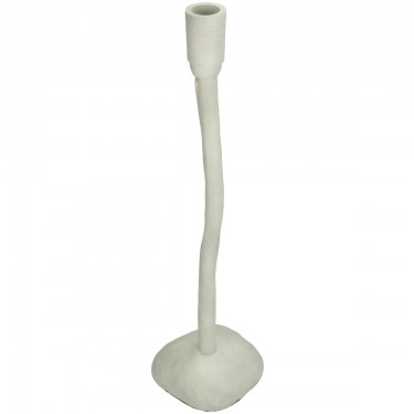 Κηροπήγιο ArteLibre Ιβουάρ Αλουμίνιο 13x12x42cm