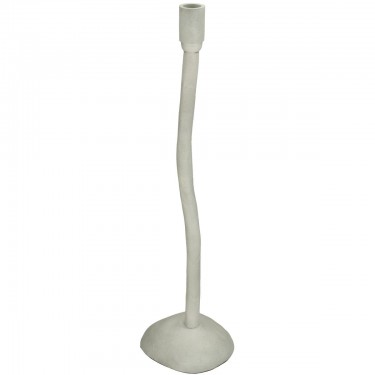 Κηροπήγιο ArteLibre Ιβουάρ Αλουμίνιο 14x13x52cm