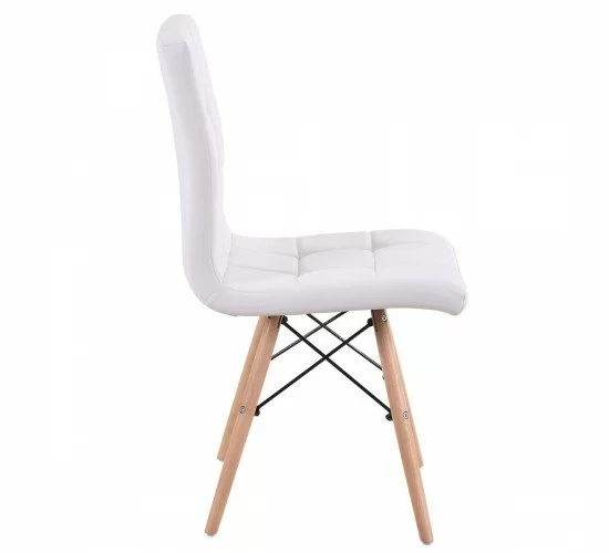 Καρέκλα CUPPLESSUS Λευκό PU 43x55x86cm Καρέκλα CUPPLESSUS Λευκό PU 43x55x86cm