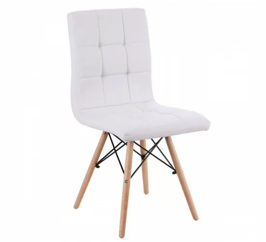 Καρέκλα CUPPLESSUS Λευκό PU 43x55x86cm Καρέκλα CUPPLESSUS Λευκό PU 43x55x86cm