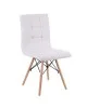 Καρέκλα CUPPLESSUS Λευκό PU 43x55x86cm Καρέκλα CUPPLESSUS Λευκό PU 43x55x86cm