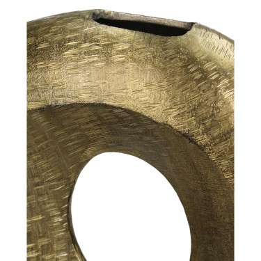 Βάζο ArteLibre Χρυσό Αλουμίνιο 35x8x23cm