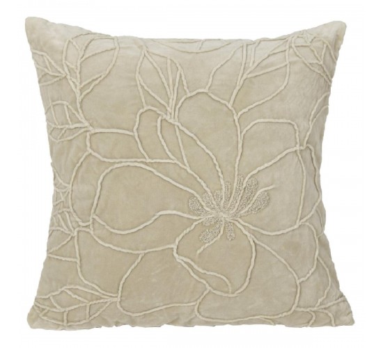 Μαξιλάρι ArteLibre Λουλούδι Πράσινο Βελούδο 45x45cm