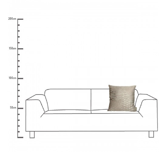 Μαξιλάρι ArteLibre Λεοπάρδαλη Ιβουάρ Βελούδο 45x45cm