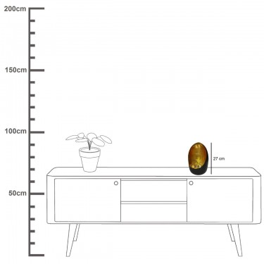 Κηροπήγιο ArteLibre Μαύρο Μέταλλο 17x17x27cm