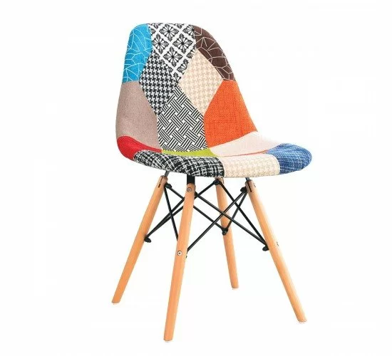 Καρέκλα ArteLibre KEET Patchwork Ύφασμα/Ξύλο 47x53x82cm Καρέκλα ArteLibre KEET Patchwork Ύφασμα/Ξύλο 47x53x82cm