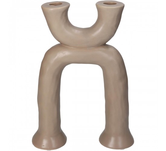 Κηροπήγιο Μπεζ Κεραμικό 19.5x6.5x27cm Κηροπήγιο Μπεζ Κεραμικό 19.5x6.5x27cm