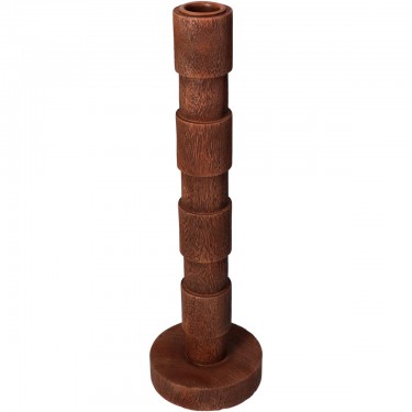 Κηροπήγιο ArteLibre Καφέ Polyresin 8.8x8.8x29.5cm