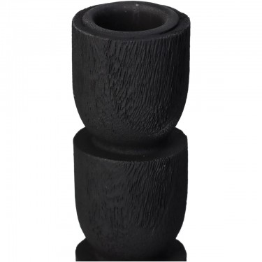 Κηροπήγιο ArteLibre Μαύρο Polyresin 8x8x22.5cm