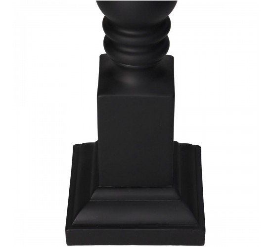 Κηροπήγιο Μαύρο Polyresin 10.2x10.2x32.5cm Κηροπήγιο Μαύρο Polyresin 10.2x10.2x32.5cm
