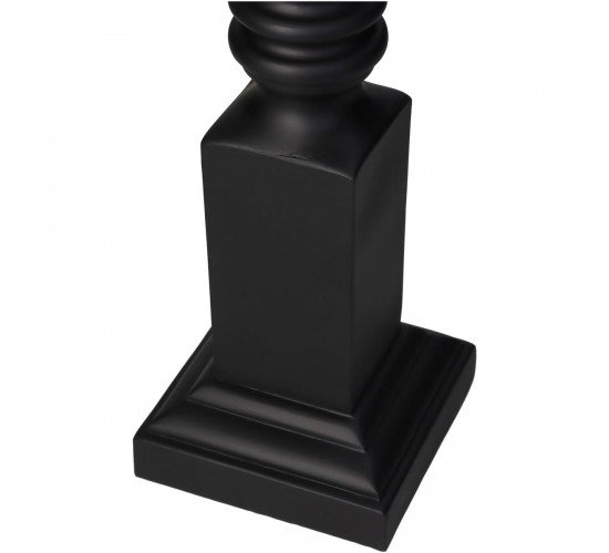Κηροπήγιο Μαύρο Polyresin 10.7x10.7x40.7cm Κηροπήγιο Μαύρο Polyresin 10.7x10.7x40.7cm