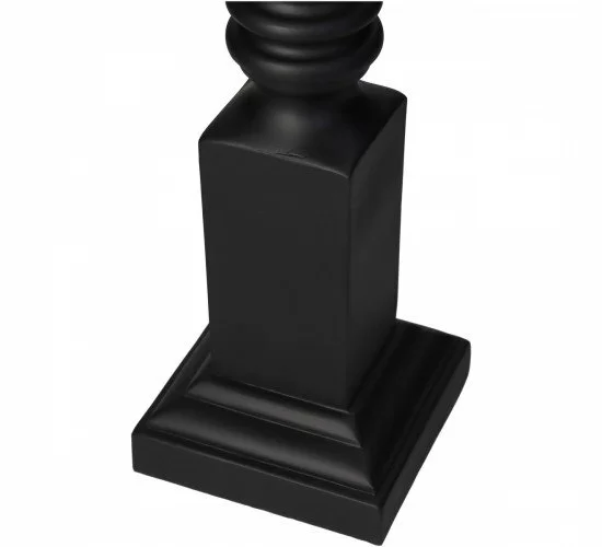 Κηροπήγιο Μαύρο Polyresin 10.7x10.7x40.7cm Κηροπήγιο Μαύρο Polyresin 10.7x10.7x40.7cm