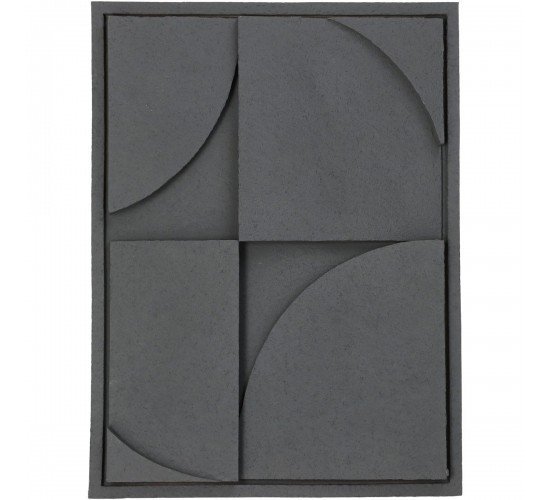 Διακοσμητικό Τοίχου Γκρι Polyresin 29.5x3.5x39.5cm Διακοσμητικό Τοίχου Γκρι Polyresin 29.5x3.5x39.5cm